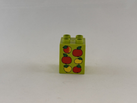 Blok 4 nops hoog limoengroen 6 appels  Duplo