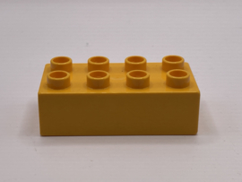 8 nops blok helder licht oranje Duplo
