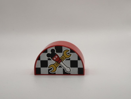 Halfrond blok gereedschap Mickey Mouse rood Duplo