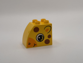 Giraffen kop blok geel Duplo