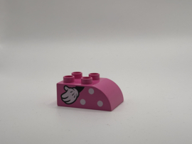 Hand (Minnie Mouse)blok rechts gebogen donkerroze Duplo