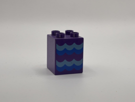 Water op blok hoog paars Duplo