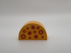 Halfrond blok met cirkels helder licht oranje Duplo