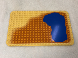 Bouwplaat savanne water en zand Duplo