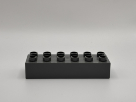 12 nops blok donkergrijs Duplo