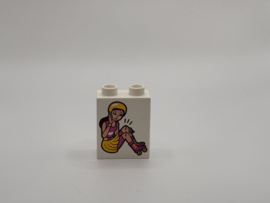 2 nops blok hoog wit skeeleren Duplo