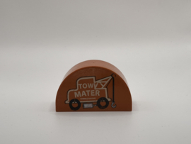 Halfrond blok Cars Tow Mater medium bruin  Duplo