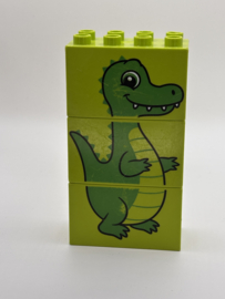 Krokodil puzzel blokken groen Duplo