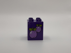 Pruimen op blok hoog paars Duplo
