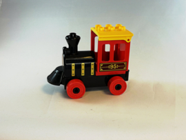Duwtrein / locomotief rood met zwart Duplo