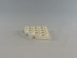 Plaat kwart rond wit Duplo