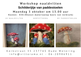 Workshop naaldvilten paddestoelen 