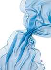Chiffonzijde sjaal 180 x 55 cm hemelsblauw 57