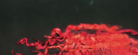 Wensleydale krullen 5 - 12 cm rode gloed per 10 gram