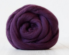 Merino lontwol 19 mic. per 50 gram Eggplant