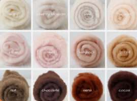 10 tinten Maoriwol huidskleur tonen ongelabeld 5 gram per kleur