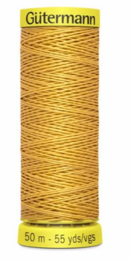 Gutermann 100% linnen ong 50 m. geel