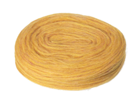 Wol voorgaren (pencil roving) per 5 gram  1424 Golden Yellow