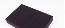 Prikmatje zwart 24x12x6 cm dik