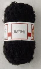 Poppenhaar mohair-boucle - per 10 gram zwart