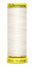 Gutermann 100% linnen ong 50 m. wit