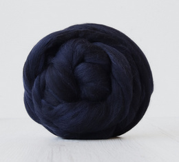 Merino 16 mic tijdelijke kleur Black - Blue melange per 10 gram