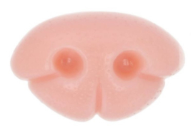 Neusjes  8 * 6 mm plastic roze