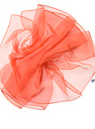 Chiffonzijde sjaal 180 x 55 cm oranjerood 21
