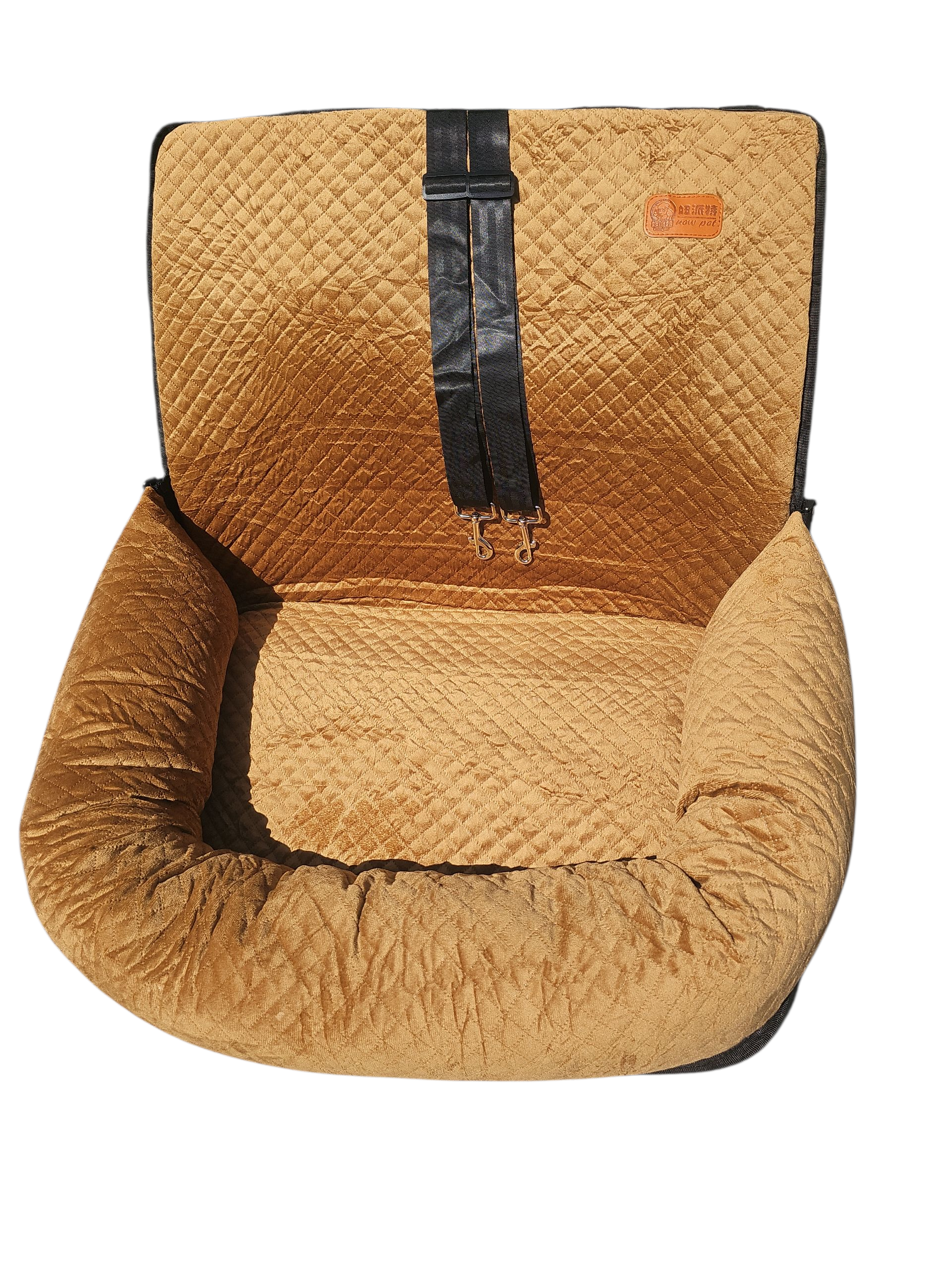 Luxe honden autostoel Coffee XL
