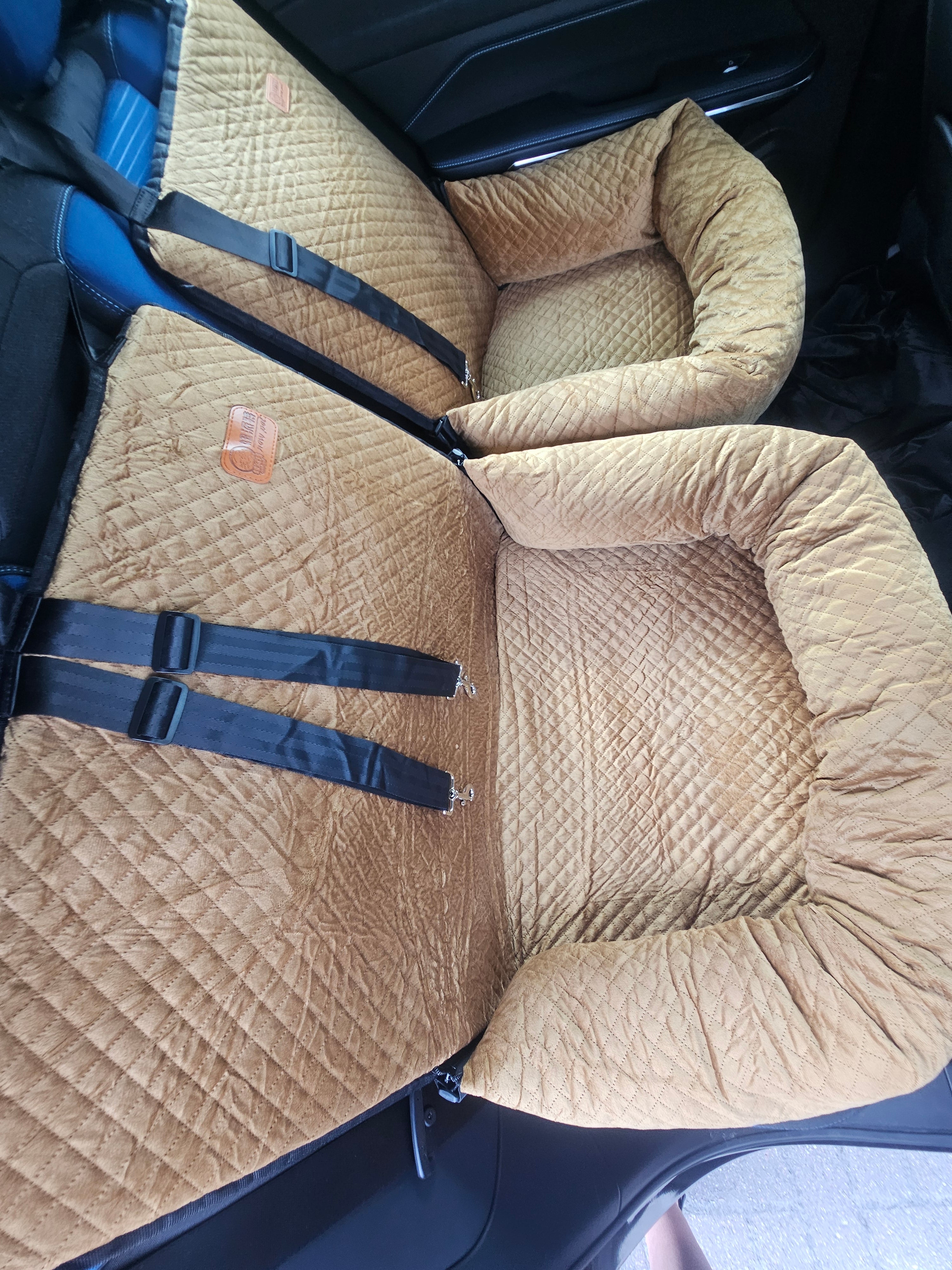 Luxe honden autostoel Zwart XL
