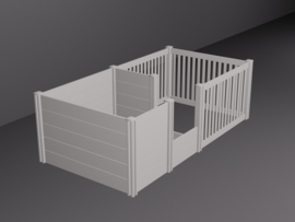 TOPMAST WERPKIST + UITLOOPREN  EXTRA HOOG!- Maat L: 244 x 122 x 80 cm