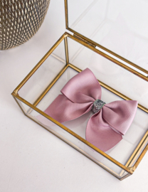 LA FILLETTE | Haarstrik Antiek Roze met glitter