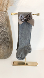 JC SOCKS | Kousenbroek met dubbele strik Donker Grijs