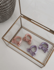 Haarelastiek met strik | Roze-Paars