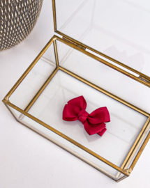 LA FILLETTE | Haarstrik op clip Donker Rood