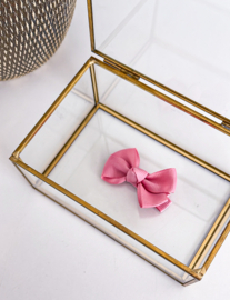 LA FILLETTE | Haarstrik op clip Donker Roze