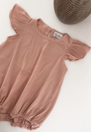 LA FILLETTE | Body met vleugelmouw  Donker Roze
