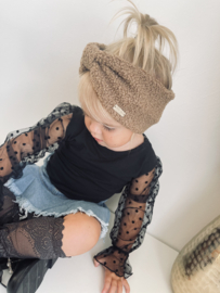 PETITE FRAN EXCLUSIEF | Teddy winterhaarband  Bruin