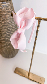 LA FILLETTE | Diadeem met grote strik Poeder Roze