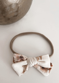 MINI ME | Haarlint met strik Cream