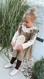 MINI ME | Trui met ruffel Beige