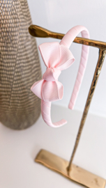 LA FILLETTE | Diadeem met strik Poeder Roze