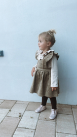MINI ME | Trui met ruffel Beige