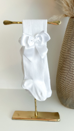 JC SOCKS | Kousenbroek met dubbele strik Wit