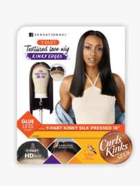 Sensationnel Kinky Edges Synthetic Y-Part Lace Wig - Pressed 18"