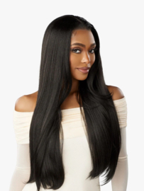 Sensationnel Crowned Edge Synthetic HD Lace Front Wig - Straight 28"