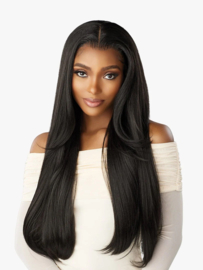 Sensationnel Crowned Edge Synthetic HD Lace Front Wig - Straight 28"