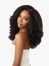 Sensationnel Kinky Edges Synthetic Y-Part HD Lace Wig – Kinky Roller Set 16″