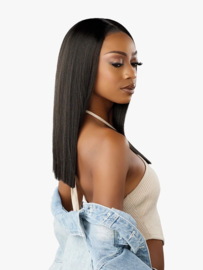 Sensationnel Kinky Edges Synthetic Y-Part Lace Wig - Pressed 18"