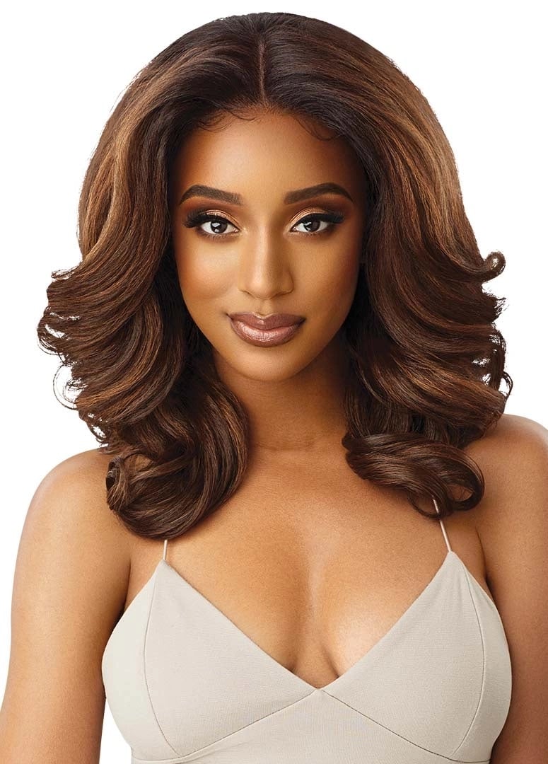 Outre Perfect Hairline HD Transparent 13×6 Lace Front Wig Julianne ------ #DR2/CHOCOLATE SWIRL